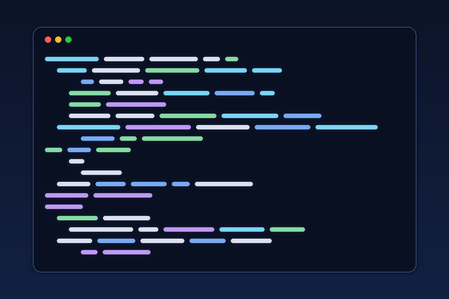 Abstract illustration of lines of code on a screen